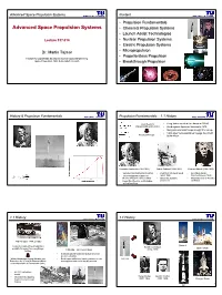 Advanced Space Propulsion Systems Content