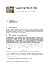 Calculating Interest Rates