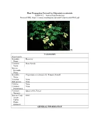 Draft Plant Propagation Protocol