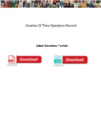Ocarina of Time Speedrun Record