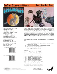 Sufjan Stevens/Osso Run Rabbit Run