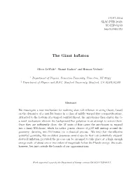 The Giant Inflaton