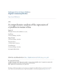 A Comprehensive Analysis of the Expression of Crystallins in Mouse Retina Jinghua Xi Washington University School of Medicine in St