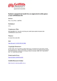 A Player Engagement Model for an Augmented Reality Game: a Case of Pokémon Go