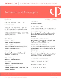 APA Newsletter on Feminism and Philosophy, Vol. 18, No. 2 (Spring