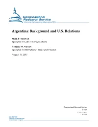Argentina: Background and U.S