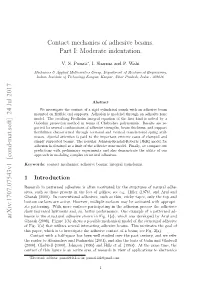 Contact Mechanics of Adhesive Beams. Part I: Moderate Indentation. Arxiv:1707.07543V1