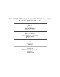 Development and Calibration of Central Pressure Filling Rate Models for Hurricane Simulation