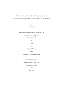 First-Principles Calculations and Model Hamiltonian Approaches to Electronic and Optical Properties of Defects, Interfaces and Nanostructures