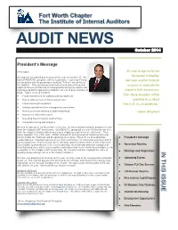 AUDIT NEWS October 2014