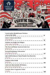 Conservatives Should Ensure Workers A