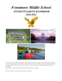 Fennimore Middle School STUDENT/PARENT HANDBOOK ​ 2020-2021
