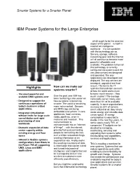 IBM Power Systems for the Large Enterprise