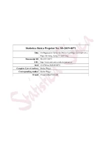 On Regression Tables for Policy Learning