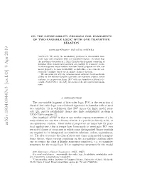 On the Satisfiability Problem for Fragments of the Two-Variable Logic
