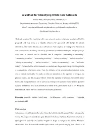 A Method for Classifying Orbits Near Asteroids