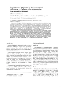 Ephedrine by Pseudomonas Putida Detection of (—)-Ephedrine: NAD+-Oxidoreductase from Arthrobacter Globiformis