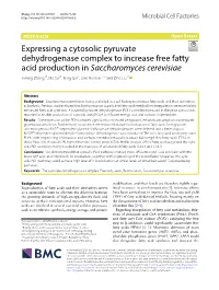Expressing a Cytosolic Pyruvate Dehydrogenase Complex To