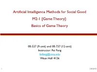 Game Theory]: Basics of Game Theory