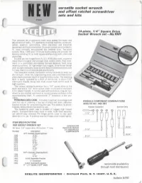 IEI Versatile Socket Wrench and Offset Ratchet Screwdriver Sets and Kits