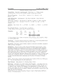 Posnjakite Cu4(SO4)(OH)6 • H2O C 2001-2005 Mineral Data Publishing, Version 1