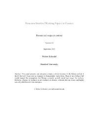 Roman Real Wages in Context
