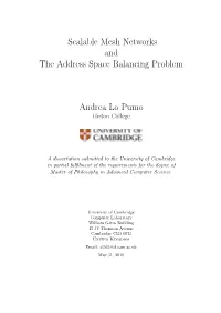Scalable Mesh Networks and the Address Space Balancing Problem