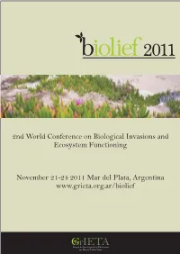 2Nd World Conference on Biological Invasions and Ecosystem Functioning