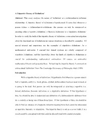 A Tripartite Theory of 'Definition'