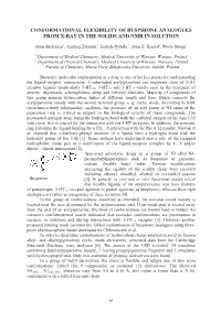 Conformational Flexibility of Buspirone Analogues from X-Ray in the Solids and Nmr in Solution