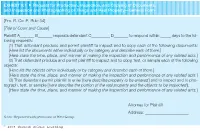 EXHIBIT 9:1 Request for Production, Inspection, and Copying Of