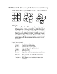 FLOPPY GRIDS - Discovering the Mathematics of Grid Bracing