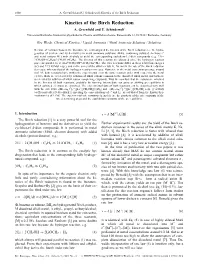 Kinetics of the Birch Reduction