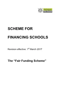 Scheme for Financing Schools