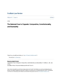 The National Court of Appeals: Composition, Constitutionality, and Desirability