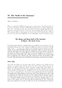 71. the Staff of the Institute1