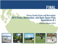 2014 Parks, Recreation, and Open Space Plan Appendices
