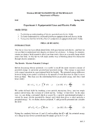 Experiment 1: Equipotential Lines and Electric Fields