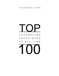 Funinbed.Com's Top 100 Lovemaking Techniques of All Time