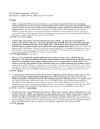 Mcgill a Questions By: Ambuj Dewan, Mike Engle, Stuart Locke