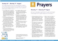 Saturday 8Th August
