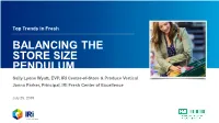Top Trends in Fresh BALANCING the STORE SIZE PENDULUM
