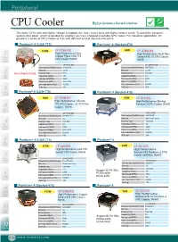 CPU Coolercooler High Performance Thermal Solutions