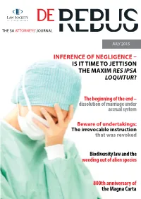 IS IT TIME to JETTISON the MAXIM RES IPSA LOQUITUR? 800Th