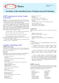 Newsletter of the Australian Society of Engineering and Technology
