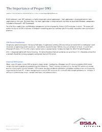 The Importance of Proper DNS