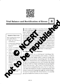Trial Balance and Rectification of Errors 6