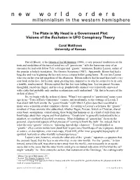 Visions of the Eschaton in UFO Conspiracy Theory