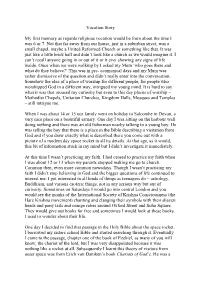 Vocation Story My First Memory As Regards Religious Vocation Would Be