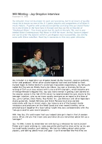 Will Minting - Jay Graydon Interview December 18, 2005